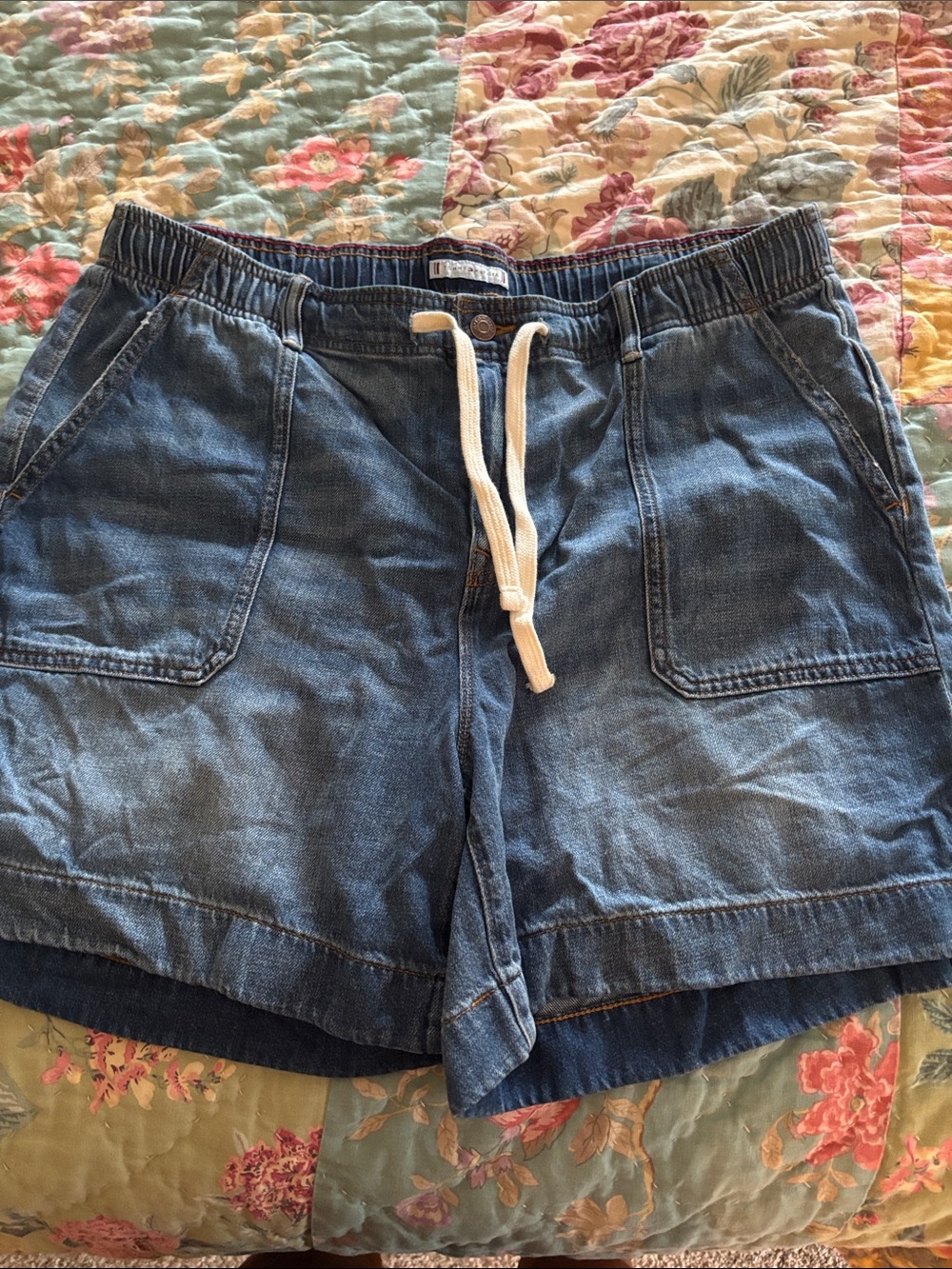 Tommy Hilfiger Denim Drawstring Jean Shorts - Blue